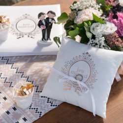 Coussin Alliances "Just Married"