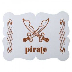 Dessous de table pirate bleu - 6 pièces