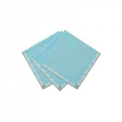 Serviettes de cocktail bleues (x20)