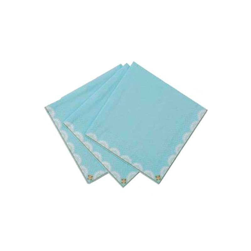 Serviettes de cocktail bleues (x20)