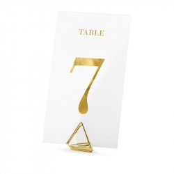 Numéros de table transparents et or (x20)