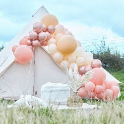 Guirlande de ballons Nude et Pêche