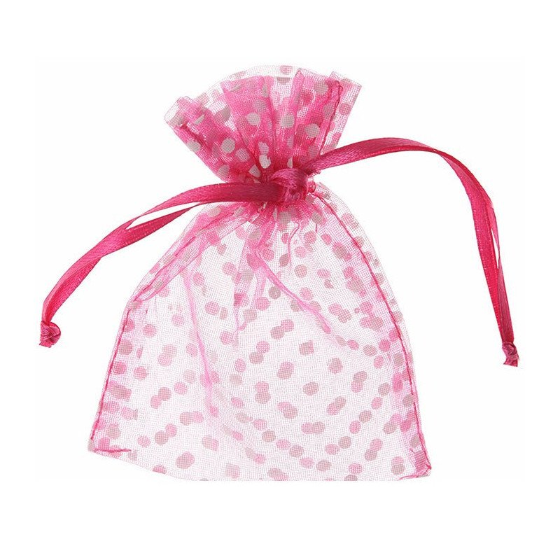 Sachet pois fuchsia (x10)