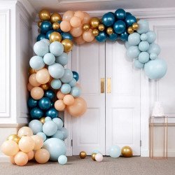 Guirlande de ballons Bleue et Pêche