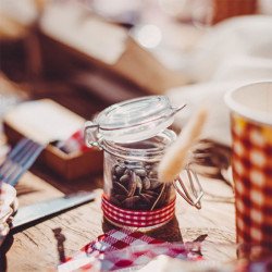 Petit pot en verre pour dragées