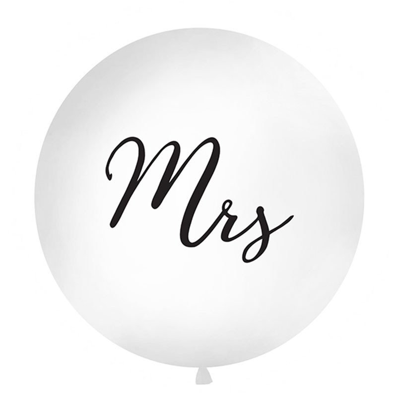 Ballon Géant "Mrs" Noir & Blanc - 1M