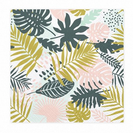 Serviettes feuilles "Aloha" (x20)