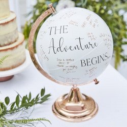 Globe Livre d'or blanc et rose gold