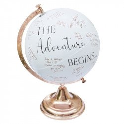 Globe Livre d'or blanc et rose gold