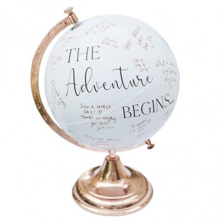 Globe Livre d'or blanc et rose gold