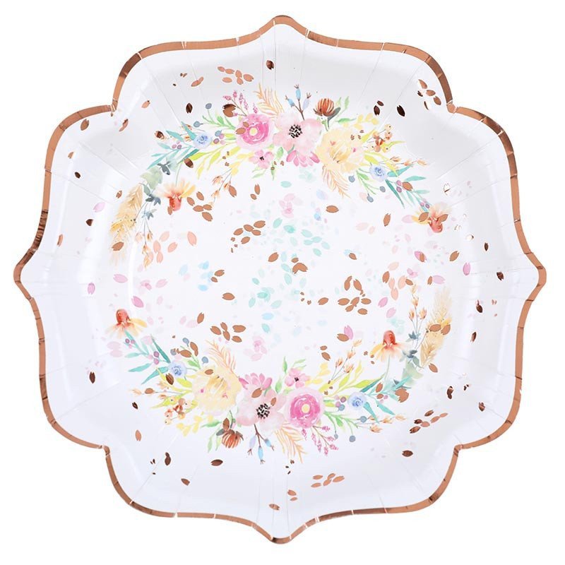 Assiettes fleuri (x10)