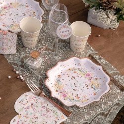 Assiettes fleuri (x10)