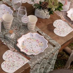 Assiettes fleuri (x10)