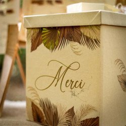 Urne de mariage palm leaf