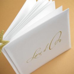 Livre d'or blanc et doré