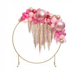 Ballon XL rond chromé - 60 cm - rose gold et doré