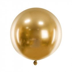 Ballon XL rond chromé - 60 cm - rose gold