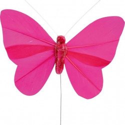 Papillon sur tige Fuchsia