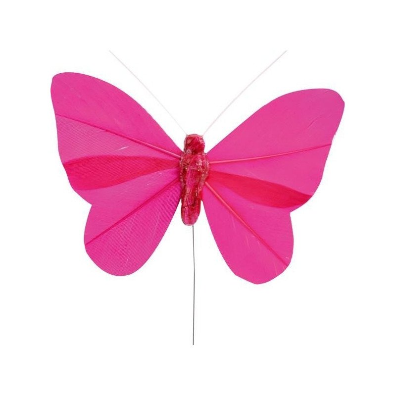 Papillon sur tige Fuchsia