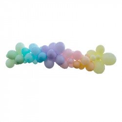 Guirlande de 50 ballons pastel