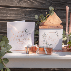 Urne Eucalyptus et rose gold