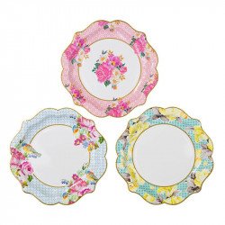 Assiettes fleurs (x12)