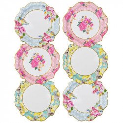 Assiettes fleurs (x12)