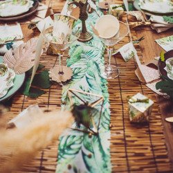 Chemin de table feuilles tropicales - 5M