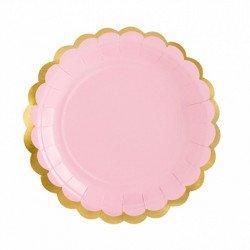 Assiettes pastel rose (x8)