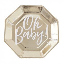 Assiettes "Oh Baby" (x8)