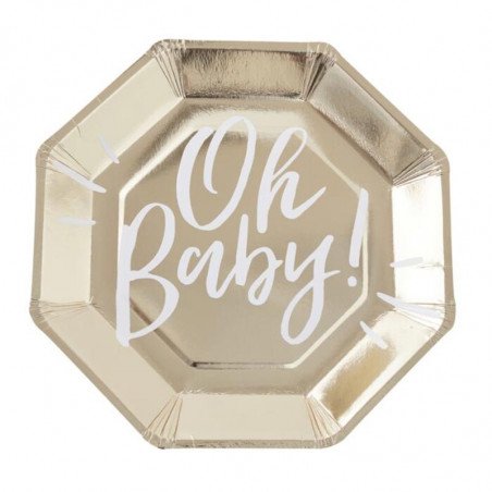 Assiettes "Oh Baby" (x8)