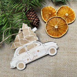 Déco de sapin Voiture à personnaliser