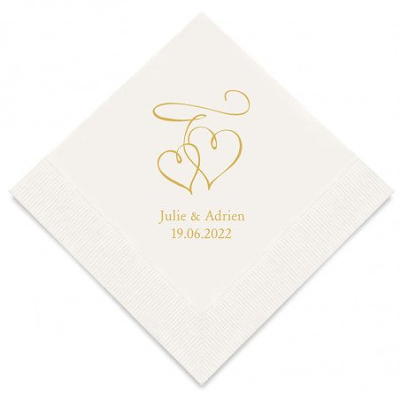 Serviettes Cocktail Personnalisées "Mr & Mrs" (x50)