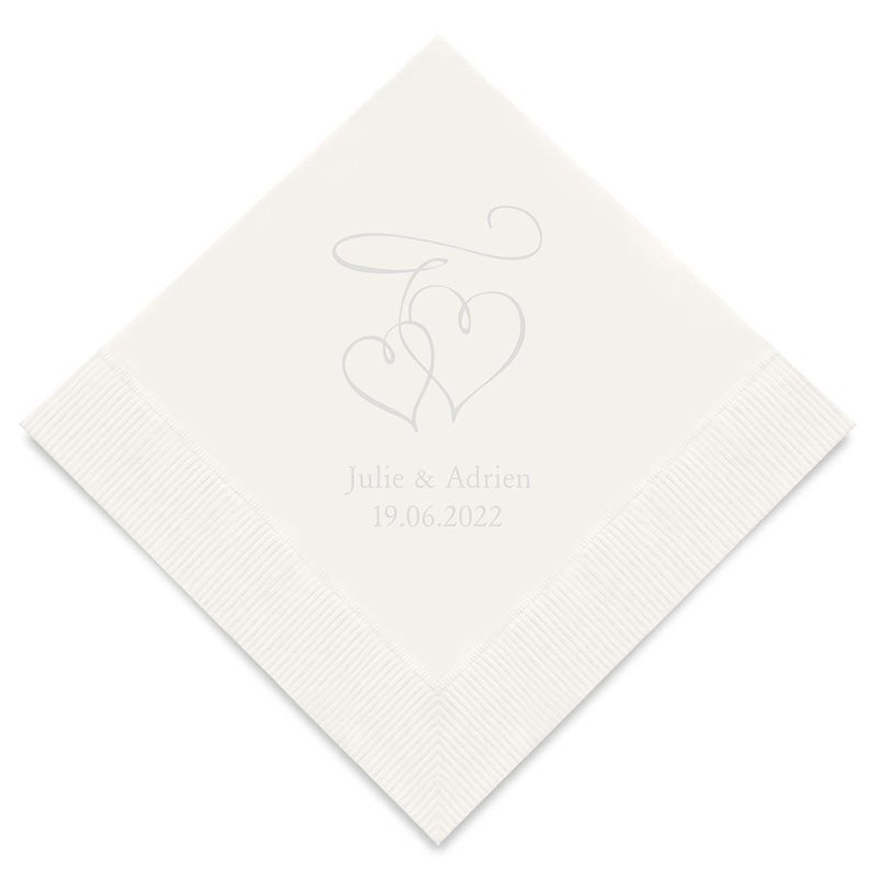 Serviettes Cocktail Personnalisées "Mr & Mrs" (x50)