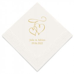 Serviettes Cocktail Personnalisées "Mr & Mrs" (x50)