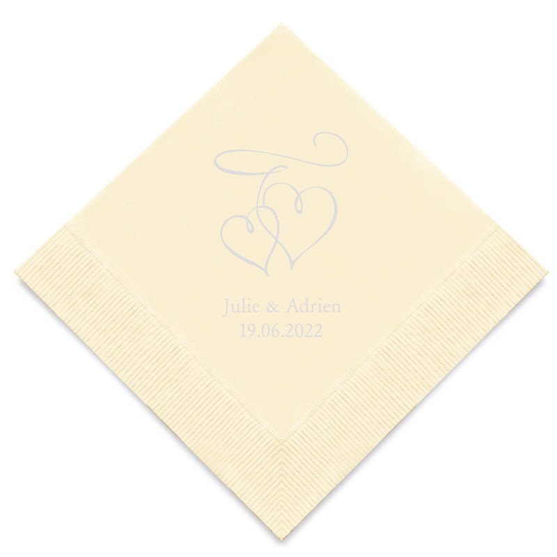 Serviettes Cocktail Personnalisées "Mr & Mrs" (x50)