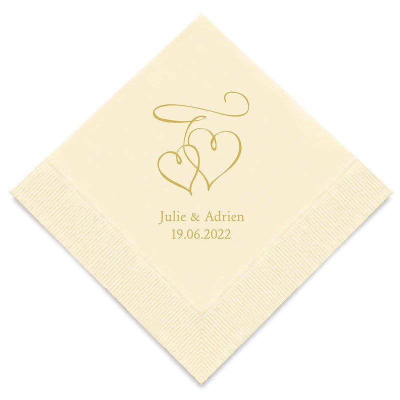 Serviettes Cocktail Personnalisées "Mr & Mrs" (x50)