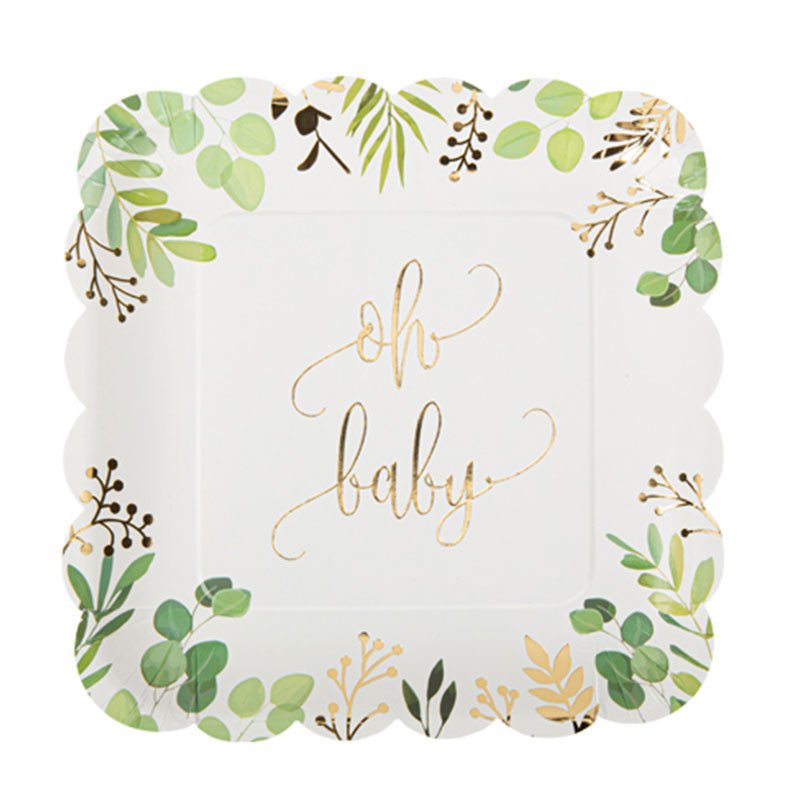 Assiettes "Oh Baby" Botanique (x8)