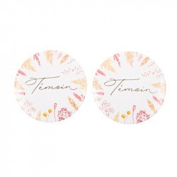 Badges "Témoins" Fleurs des Champs (x2)