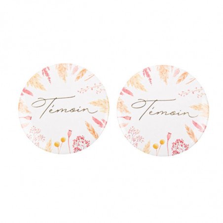 Badges "Témoins" Fleurs des Champs (x2)