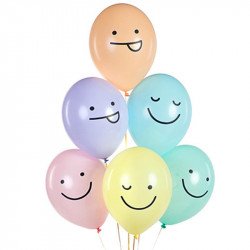 Ballons Smileys (x6)