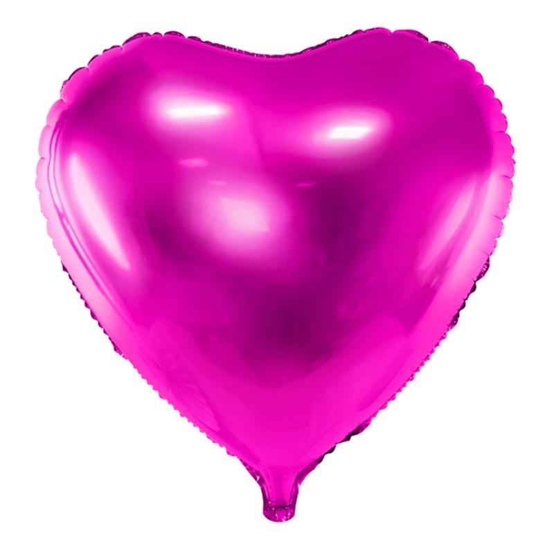 Grand ballon mylar coeur fuchsia