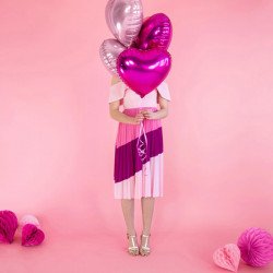 Grand ballon mylar coeur fuchsia