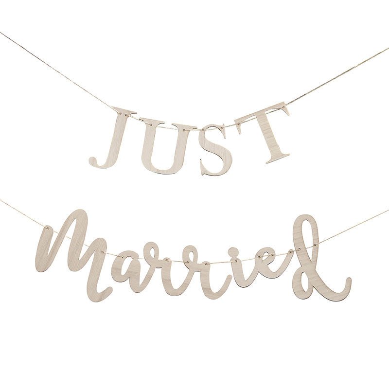 Guirlande "Just Married" bois - 1,5M