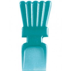 Mini cuillères translucides turquoise (x25)