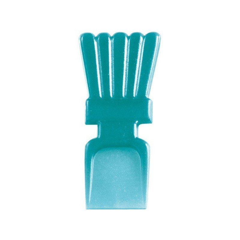 Mini cuillères translucides turquoise (x25)