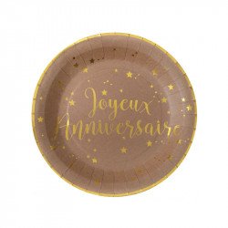 Assiettes "Joyeux Anniversaire" (x10)