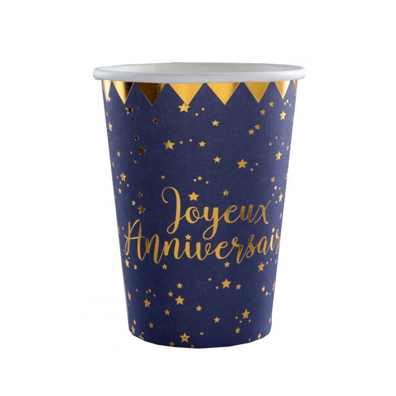 Gobelets "Joyeux Anniversaire" (x10)