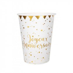 Gobelets "Joyeux Anniversaire" (x10)