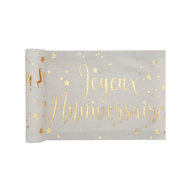 Chemin de table "Joyeux Anniversaire" - 3M